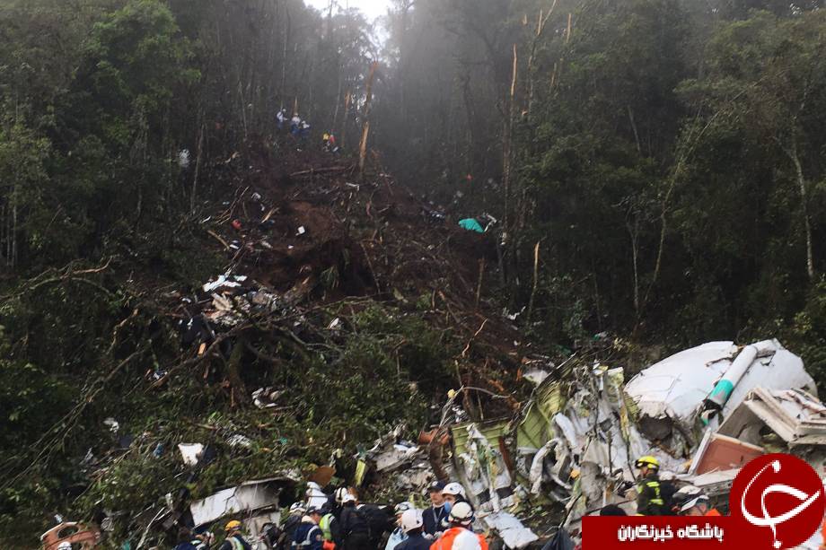 گزارش تصویری سانحه سقوط هواپیمای برزیل