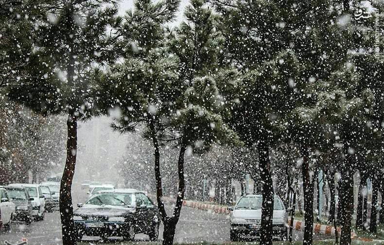 بارش برف در سیزدهمین روز از فروردین در اهر