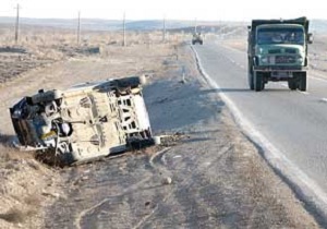 وقوع حوادث جاده ای در استان