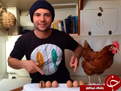 سفر دور دنیای پسر فرانسوی با یک مرغ+ تصاویر