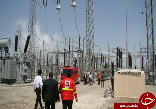 مهار آتش سوزی نیروگاه گازی اداره برق زاهدان+عکس