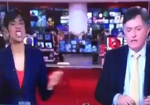 حرکت زشت مجری "بی بی سی" در پخش زنده + فیلم