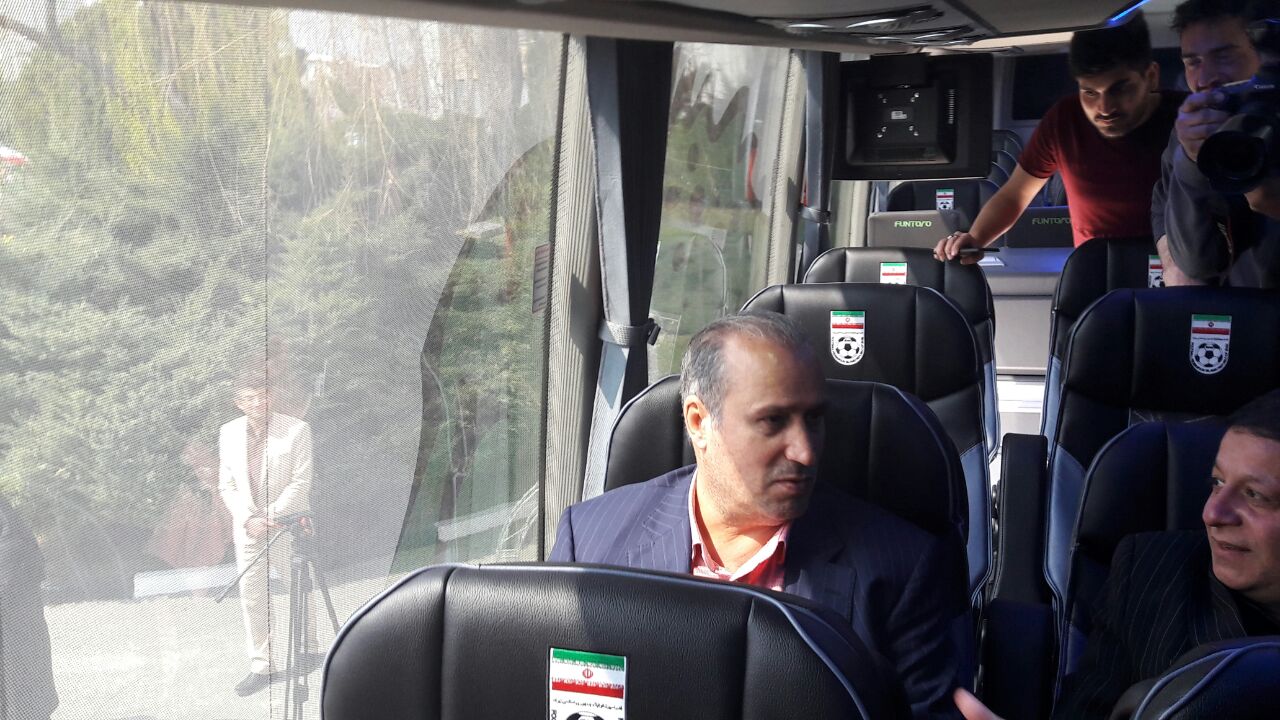 مراسم رونمایی از اتوبوس اختصاصی تیم ملی فوتبال ایران+ تصاویر