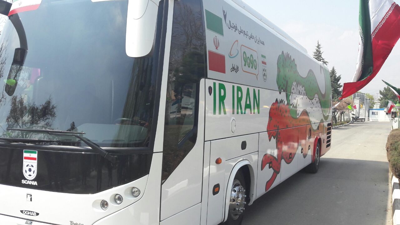 مراسم رونمایی از اتوبوس اختصاصی تیم ملی فوتبال ایران+ تصاویر