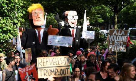 تظاهرات در بروکسل در مخالفت با تصمیم ترامپ درباره قدس
