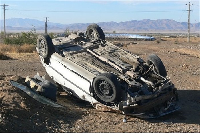 واژگونی خودرو سواری تیبا حادثه ساز شد