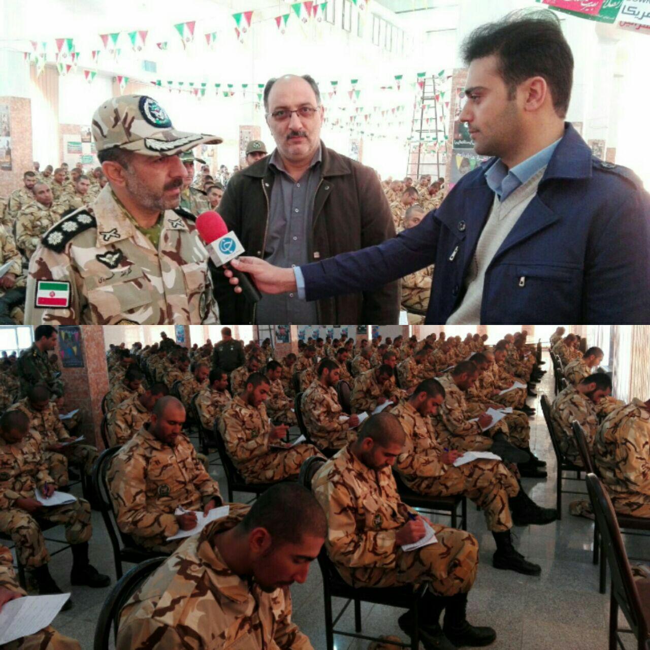 برگزاری آزمون مهارت افزایی سربازان وظیفه نیروهای مسلح در کرمان