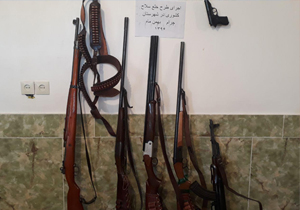 ۷ قبضه اسلحه غیر مجاز در چرام کشف و ضبط شد