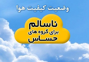 کیفیت هوای مشهد ۲۶ بهمن در شرایط ناسالم