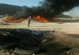 به آتش کشیدن 70 حلقه لاستیک کامیون در دزفول/آتش مهار شد