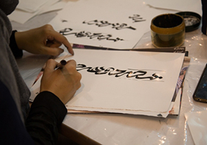 برگزاری کارگاه نقاشی خط در جهرم