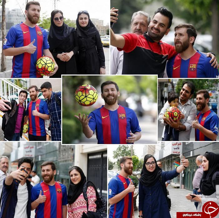 گزارش تصویری گاردین از بازار داغ سلفی گرفتن با بدل مسی ایرانی+ عکس
