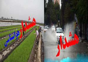 هشدار هواشناسی استان مازندران از وقوع سیلاب و آبگرفتگی معابر