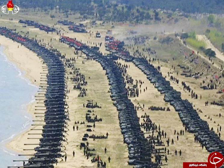 رزمایش بزرگترین توپخانه کره شمالی همزمان با سالگرد تاسیس ارتش این کشور+تصاویر