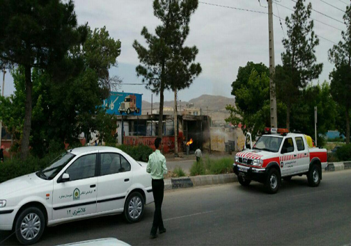 آتش سوزی در کارگاه گاز مایع در بلوار امام رضا بجنورد