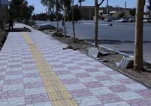 اجرا 5000 متر مربع موزائیک فرش پیاده روهای شهر بافق