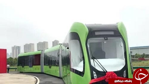 معرفی نخستین قطار بی‌نیاز از ریل در چین+ تصاویر