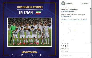 کنفدراسیون فوتبال آسیا صعود ایران را تبریک گفت