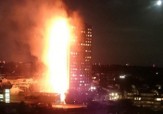 ناتوانی نیروهای امدادی از خاموش کردن آتش در برج گرنفل + فیلم