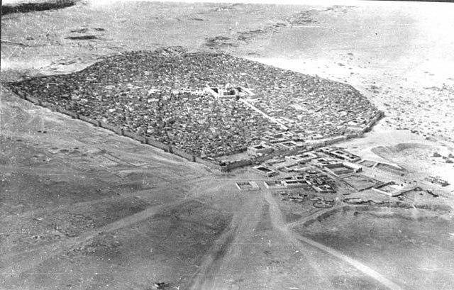 عکس هوایی از شهر نجف در یکصد سال قبل