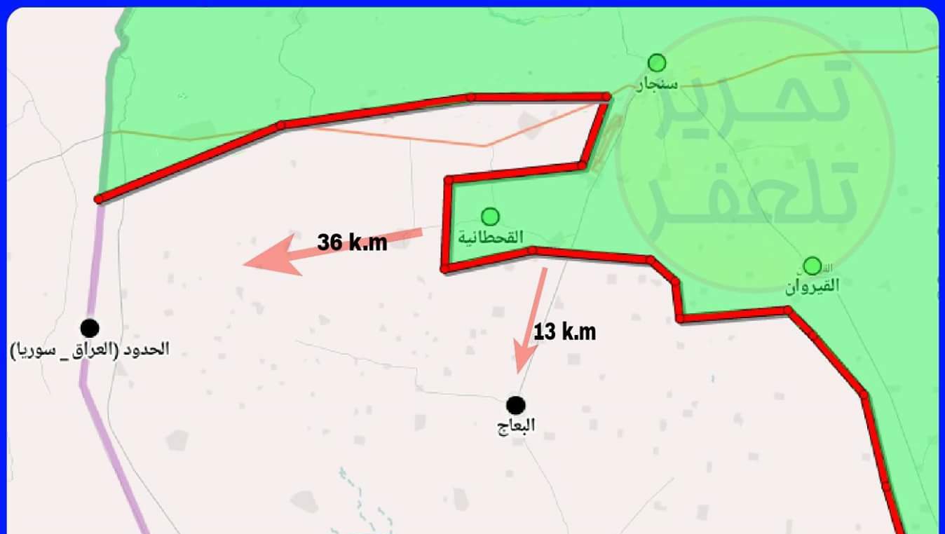 پیشروی موفقیت‌آمیز حشدالشعبی تا 20 کیلومتری مرزهای سوریه/  پرچم عراق در منطقه راهبردی «القحطانیة» برافراشته شد