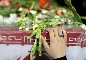 تشییع و خاکسپاری دو شهید گمنام در شیراز