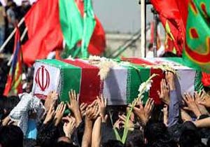 تشییع شهید درگیری با اشرار در بم