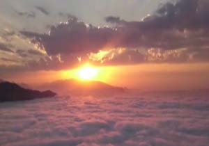 بی‌نظیرترین لحظات غروب خورشید در ارتفاعات فیلبند + فیلم