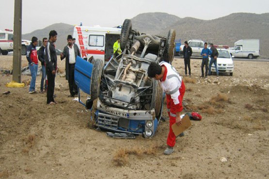 واژگونی مرگبار نیسان در شهرستان سراب