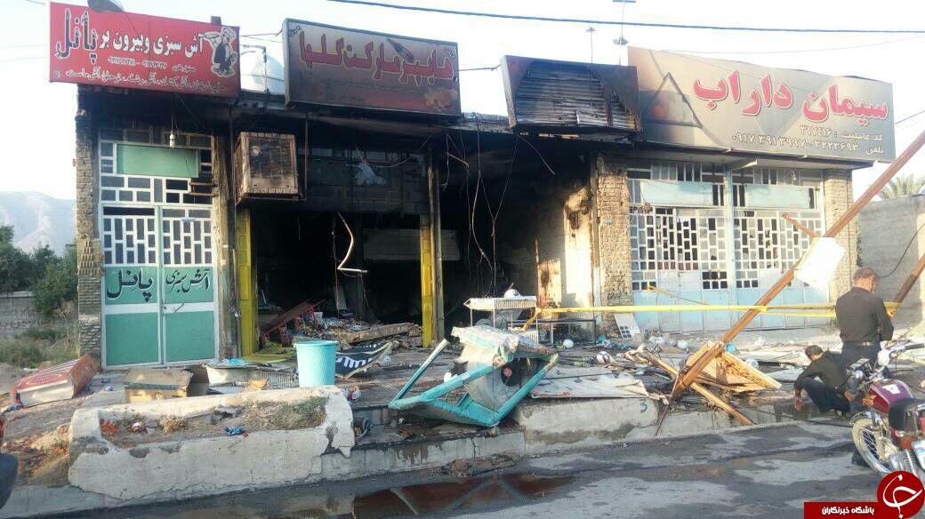 حریق و انفجار مغازه در منطقه باب انار + تصاویر