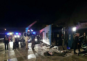 آخرین وضعیت مصدومین حادثه واژگونی اتوبوس تهران به گنبدکاووس
