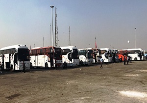حضور اتوبوس های پنج استان معین در مرز شلمچه