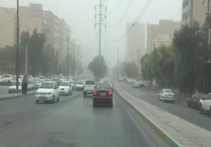 آسمان غبارآلود شهر اهواز + فیلم