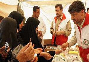 مرکز درمانی و پزشکی هلال احمر در موکب حضرت معصومه(س) فعال شد