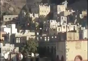لحظه انفجار منزل علی عبدالله صالح در عفاش صنعا + فیلم