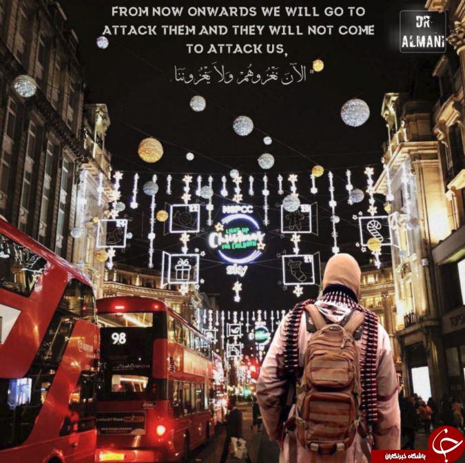 پوستر وحشتناک داعش علیه ملکه انگلیس+ تصاویر