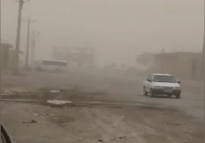 طوفان گرد و خاک در ماهشهر + فیلم