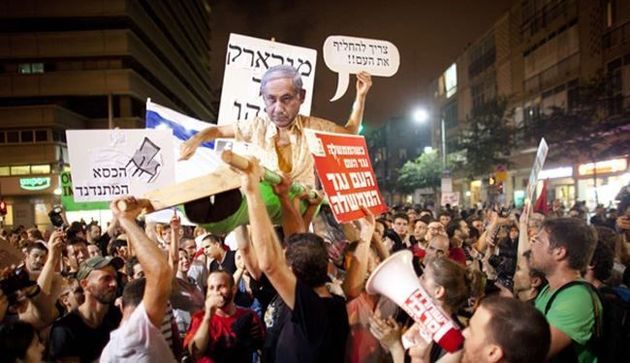 تظاهرات ده‌ها هزار نفری صهیونیست‌ها علیه نتانیاهو برای سومین هفته متوالی