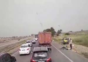 ترافیک سنگین در جاده اهواز + فیلم