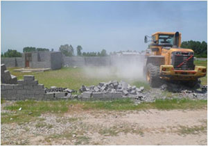 تخریب ساخت و ساز‌های غیرمجاز در جویبار