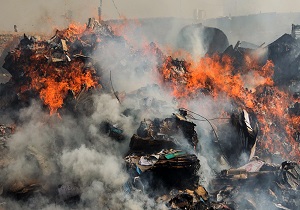 آتش سوزی ضایعات بیشترین حوادث قزوین در فروردین ماه