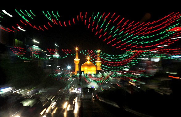مشهدمقدس امشب نورباران می‌شود