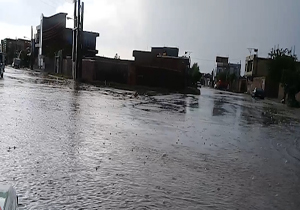 بارش شدید باران در شهرستان "چهاربرج" + فیلم