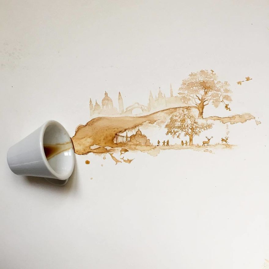 هنرنمایی‌های فوق العاده با قهوه+ تصاویر