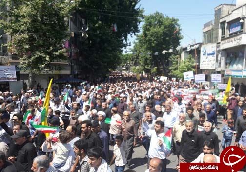 راهپیمایی روز قدس در شهر‌های مازندران به روایت تصویر