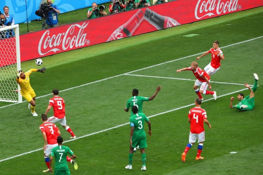 روسیه 2 - 0 عربستان / شکست یک نیمه ای سعودی ها مقابل میزبان