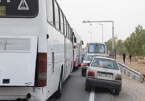 ترافیک پر حجم در جاده های اصلی و فرعی استان سمنان