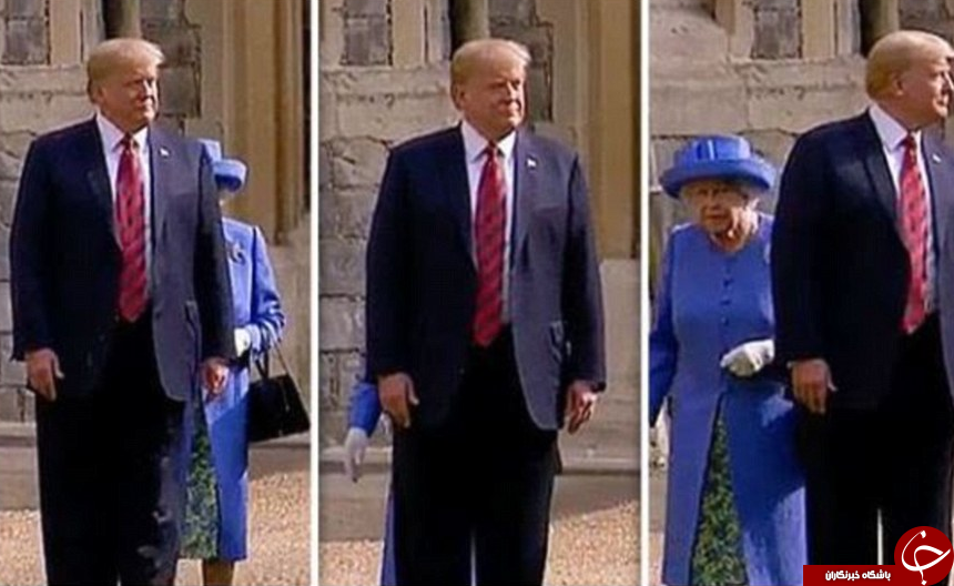 سنت شکنی‌های ترامپ در دیدار با ملکه انگلیس سوژه شد! + تصاویر