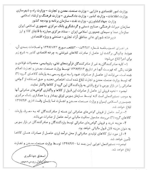 ضوابط برگشت ارز صادرات کالای غیرنفتی به کشور ابلاغ شد
