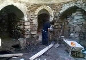 اجرای مرحله دوم مرمت حمام تاریخی زیاران